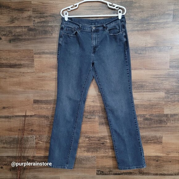 Levi's Jeans Size 12 Straight 505 Mid Rise Medium Dark Wash Western Country Girl - Picture 1 of 11